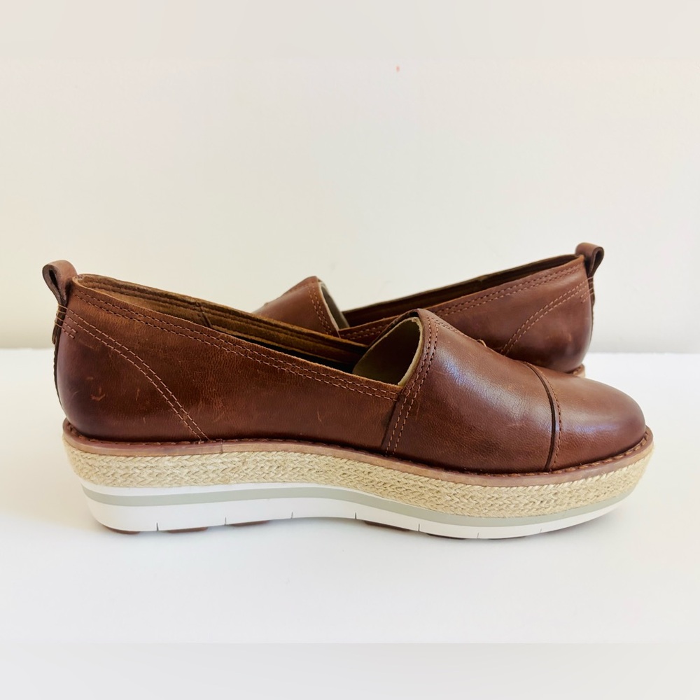 New Timberland Emerson Point Leather Platform Slip-On Women Shoes Size 8.5